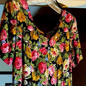 Vintage floral jumpsuit, wide leg